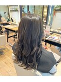 ダブルカラーミルクティーベージュカラーブルーブラックブリーチ
