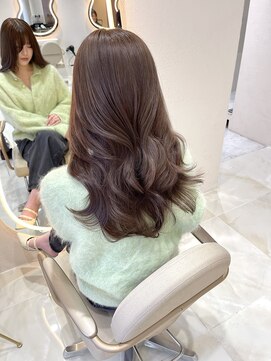 サイン 渋谷(SIGN) 韓国ヘアハッシュカットレイヤーカットグレージュブリーチ無し