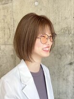 ハーフアンドハーフ(HALF and HALF)&nbsp;ボブ/ミルクティーブラウン/ブリーチ履歴あり