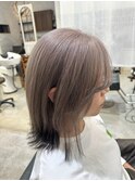 大人気☆グレージュカラーエンズブラック愛されミディ