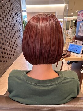 エヌアンドエーコンティ(N&A CONTi) 大人かわいいローズブラウン×ボブカット 髪質改善ケアTr