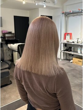 ファーム 大崎店(FAAM) 柔らかベージュ×切りっぱなし×ミディアム