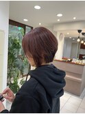 白髪ぼかしハイライト×ピンク