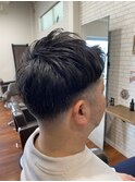 up bang short/ two block style  OTONA fade