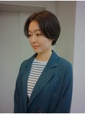 前髪パーマ×ハンサムショート
