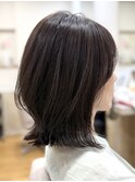 シークレットハイライト白髪ぼかしレイヤーカットケアブリーチ