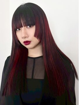 シオン(shion) デザインカラー顔周りレイヤーダブルカラー前髪カット_ba560591