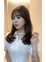 ルル 表参道(lulu.) こなれミディ メルティカラー チェリーブラウン 暗めカラー