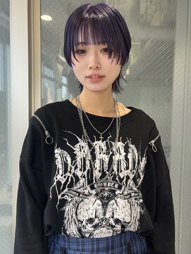 ニューヨークニューヨーク 三宮駅前店(NYNY) ショートウルフ×バイオレットカラー