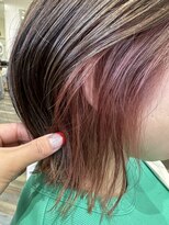 レーブバイファースト(reve by first)&nbsp;インナーカラー×コーラルピンク