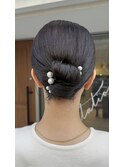 結婚式・卒業式・和装・ヘアセット・シニヨン