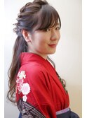 袴ハーフアップヘアセット 1