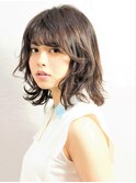 エアリーミディ/ショコラグレージュ/外ハネボブ/ウェーブ/20代