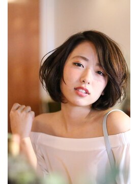 グレイス ヘアドレッシング 鷹匠(grace hair dressing) 30代】オトナショートボブ×ブランジュカラー