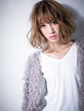 カバーヘア ブリス 上尾西口店(COVER HAIR bliss) ヘルシーブロンドフレンチガーリー小顔ボブv上尾20代30代40代