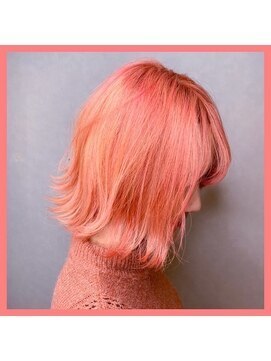 ワット 原宿店(W) 【W-ワット-原宿店 】＊ピンク外ハネゆるふわボブ＊