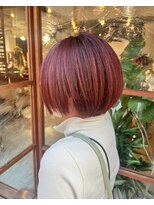 ドゥニカ(donica) ボルドー×丸みボブ20代30代