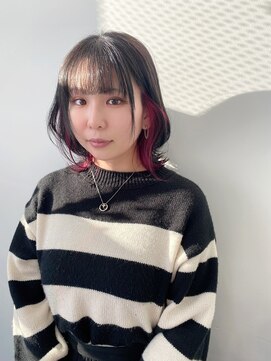 ギグスダブル 栄店(gigs double) イヤリングカラー /レッド