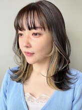 リンネテラス(Lin'ne terrace) くびれヘアレイヤーミディアム×インナーカラーベージュ＊下北沢