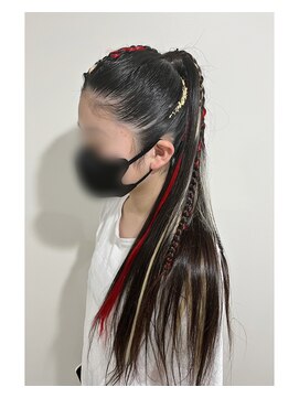 セットサロン ココ コーンロウ金箔アレンジ★