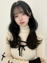 ユーフォリア 渋谷グランデ(Euphoria SHIBUYA GRANDE)&nbsp;波巻きロング　韓国風巻き　ダークカラー　小顔カット　顔周り