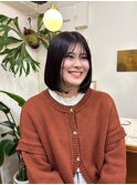 結べるボブ/長めボブ/ロブ/地毛風カラー/うざバング