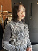 チャプター 問屋町(chapter)&nbsp;切りっぱなしボブ顔周りレイヤーカットブリーチなしグレージュ