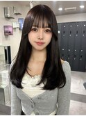 14691髪質改善黒髪アッシュグレージュブリーチなしストレート