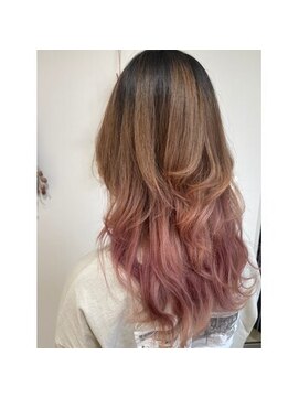 ニューヨークニューヨーク 大久保店(NYNY) 【髪質改善カラー】透明感ツヤグラデーションピンクベージュ
