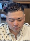 20代30代◎好印象フェードバーバースタイル×ビジネス短髪