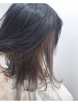 エヌプラスリタ 近鉄八尾(N+lita) ホワイトグレージュミニウルフデジタルパーマチェリーブラウン