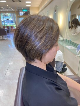 松本平太郎美容室 土浦パートワン(PART1) 大人ショートハイライトスタイル　40代50代60代　土浦