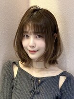 サンドイエナ 横浜店(sand yena)&nbsp;くびレイヤーボブルフネビージュ小顔ワンレンこなれミディ