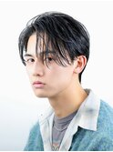 韓国ヘアダウンパーマコンマバングセンターパートフェザーパーマ