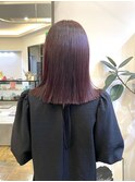 ★ブリーチなしダブルカラーチェリーレッドラベンダーピンク暖色