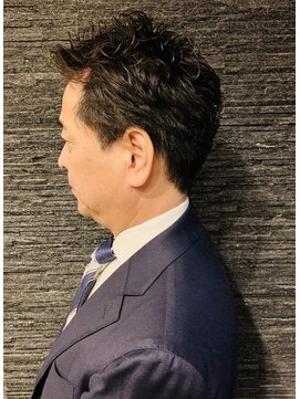 ヒロギンザ 上野店(HIRO GINZA) アイロンパーマ七三スタイル