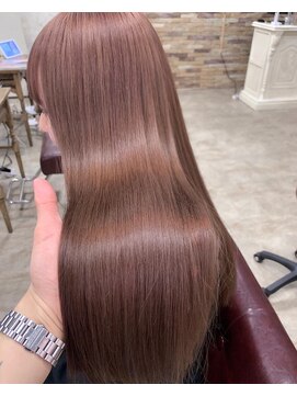 アリー 原宿 表参道(ALLY) [ALLY阿部]大人可愛いシンプルボブ×ピンクベージュ