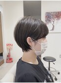 ボブとショートの間が可愛い☆丸みショートボブ