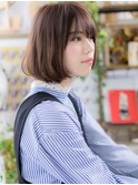 ★斜めバング前下がり切りっぱなしぶつ切りボブ20代30代40代★8
