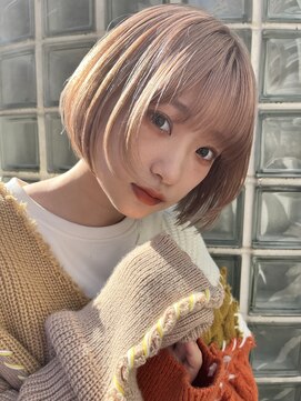 サロンドミルク 新百合ヶ丘店(salon de MiLK) 顔まわりが可愛い、ハイトーン　BoB