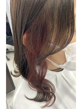 アオアクア バイ グルグル 小岩店(ao akua by GULGUL) ピンクイヤリングカラー×透明感カラー