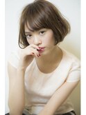 大人やわらボブチェリーブラウンダークアッシュ