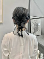ヘアー アイス 御器所本店(HAIR ICI) 大人美人ポニーテール編みおろし三つ編み褒められる♪