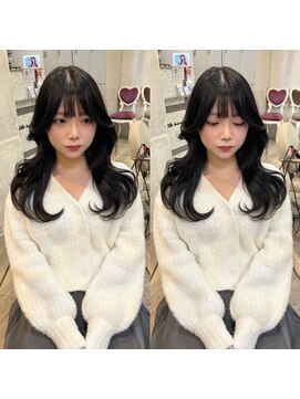 アンジェリカラボ 梅田店(ANGELICA LABO) 育てるトレンドなレイヤー×カリナBLACKが可愛い〔川又〕