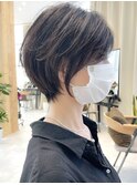 ショートボブ/髪質改善/白髪染め/白髪ぼかし/ハイライトカラー