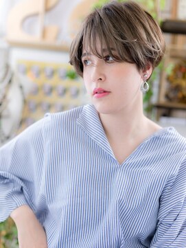 カバーヘア イヴ 戸頭店(COVER HAIR EVE) 外国人風アシンメトリーマッシュショートh3戸頭20代30代40代