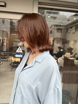 アドア 横浜(ADORE) 【ADORE横浜】切りっぱなしボブ×ピンクベージュ