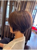 美シルエット大人可愛いひし形小顔ショートボブ30代40代50代