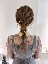 あみおろし/編みおろし/ローポニー/結婚式お呼ばれヘアセット