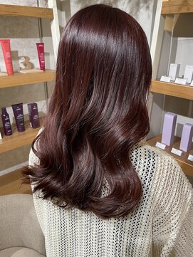 トリコ ショップアンドヘアサロン(tricot shop hair salon) 発色可愛い◎ ブリーチなし チェリーレッド